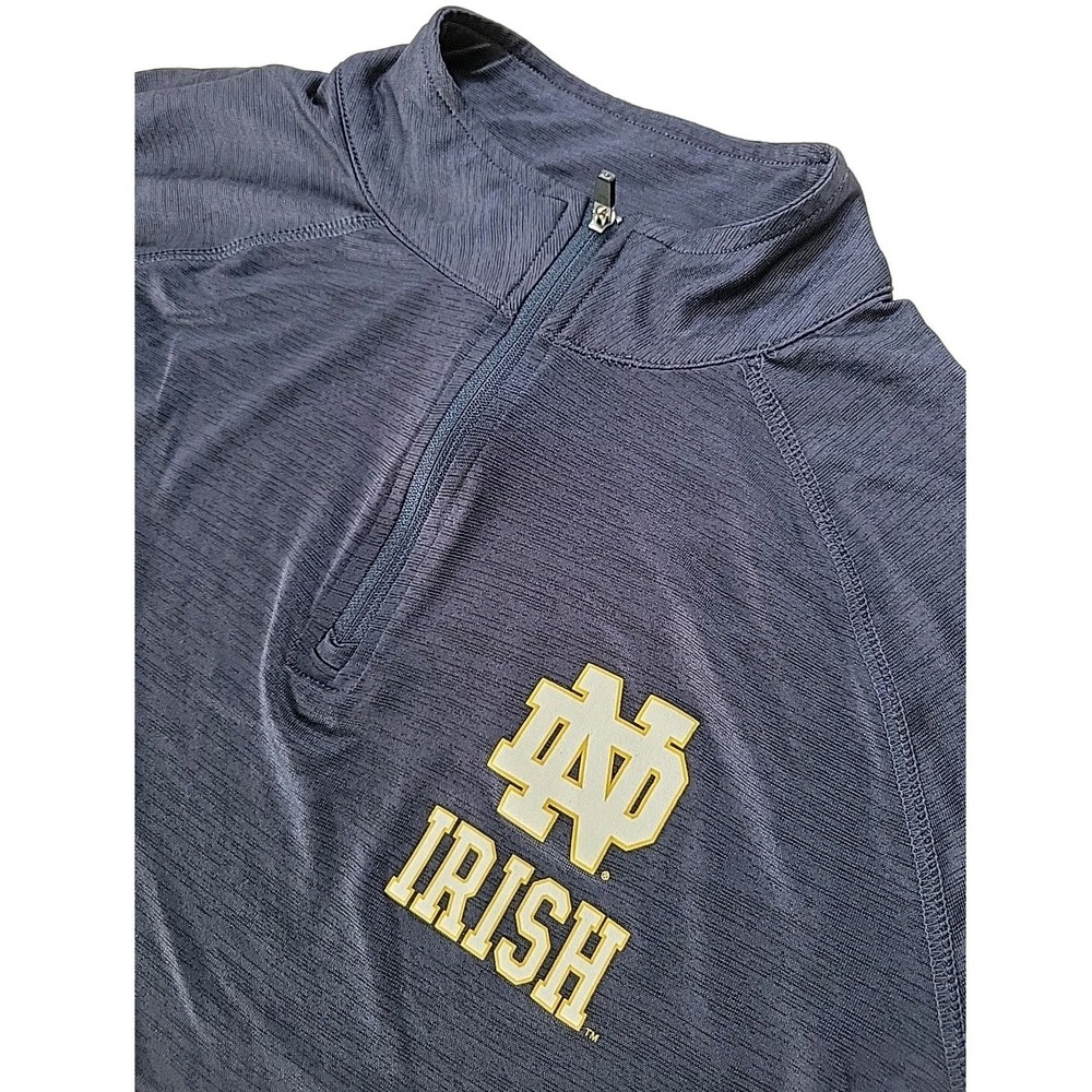 Notre Dame Fighting Irish‎ Pullover Mens M Blue 1/4 Zip Fanatics LS Shirt